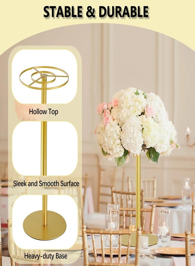 Vincidern Vincidrn 4pcs Wedding Centerpiece for Tables, Wedding Flower Stand 15.7" Gold Table Centerpieces Metal Flower Vase for Wedding Reception, Party, Event - Image 5